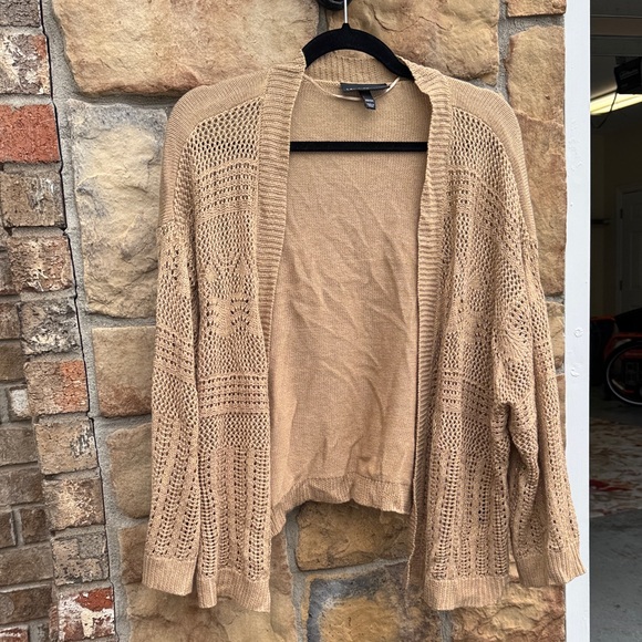 Lane Bryant Beige Open Knit Cardigan - Picture 1 of 5